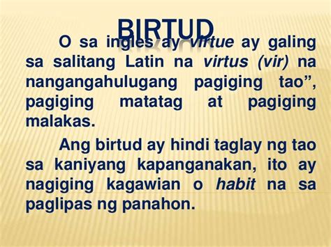 Mga Uri ng Birtud .